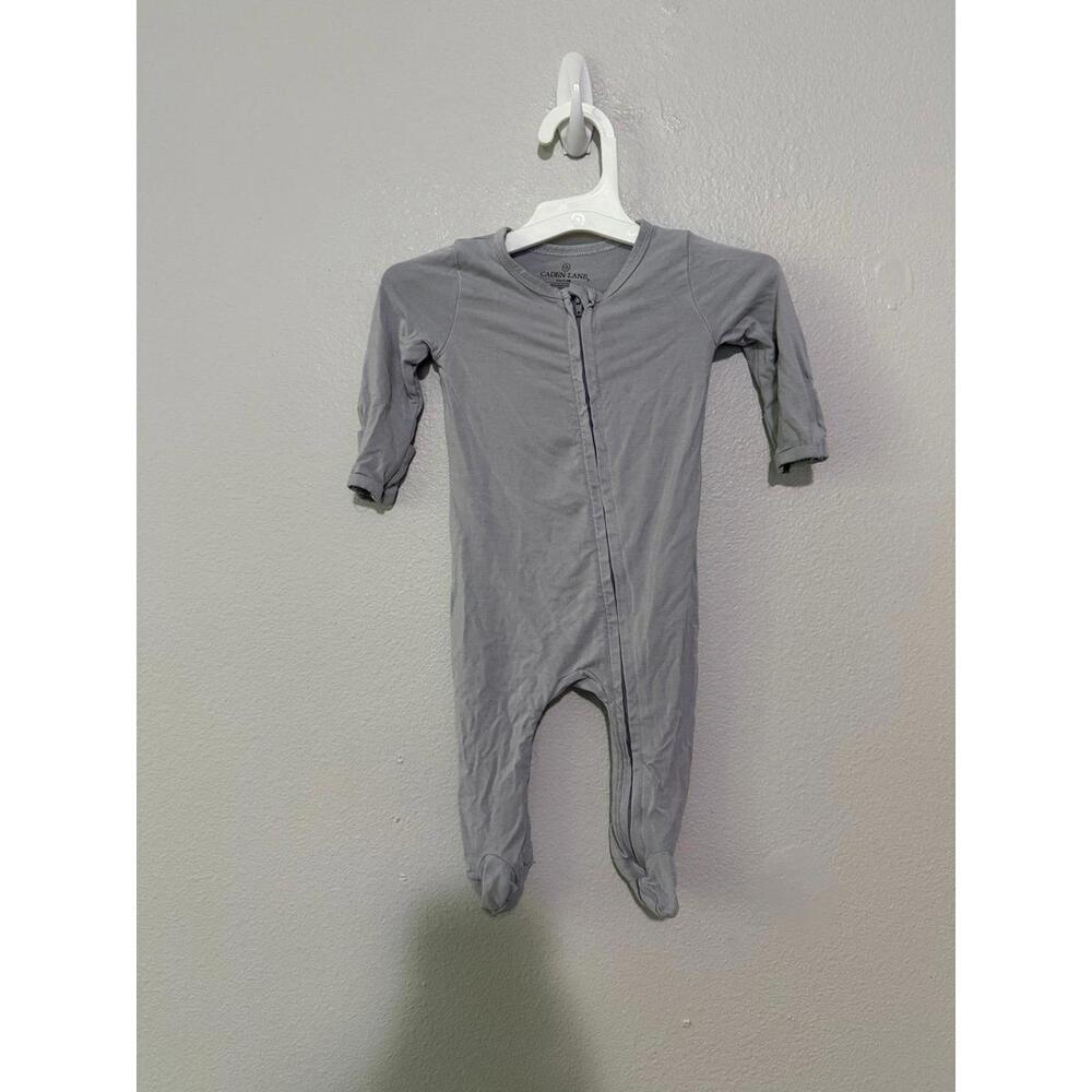 Caden lane bamboo zip footie 0-3m